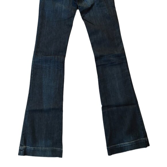 G-Star 3301 Speed Bell Cut Flare Trash Wash Blue Denim Jeans Sz 26 x 35 NWT - Picture 6 of 10